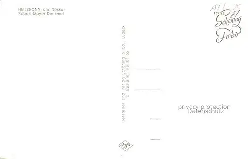 AK / Ansichtskarte Heilbronn_Neckar Robert Mayer Denkmal Statue Heilbronn Neckar