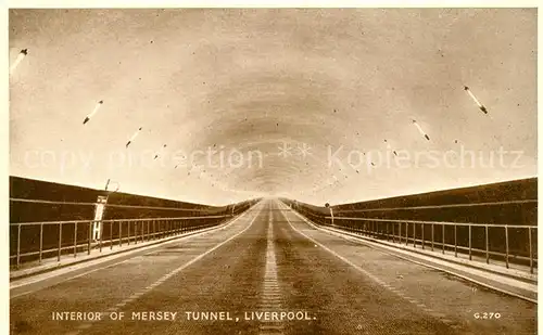 AK / Ansichtskarte Liverpool Interior of Mersey Tunnel Valentine s Postcard Liverpool
