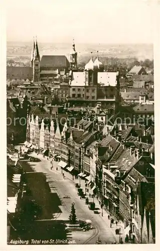 AK / Ansichtskarte Augsburg Total von St Ulrich aus Augsburg