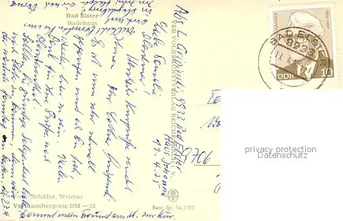 AK / Ansichtskarte Bad_Elster Badehaus Bad_Elster