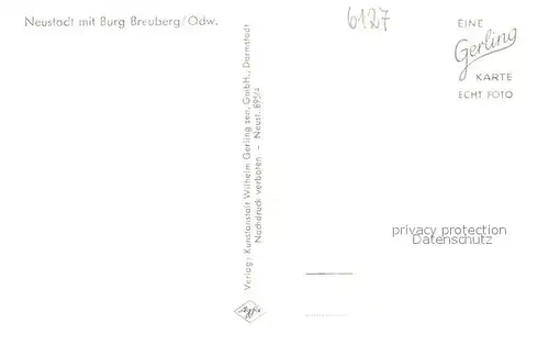 AK / Ansichtskarte Neustadt_Odenwald Burg Breuberg Neustadt_Odenwald