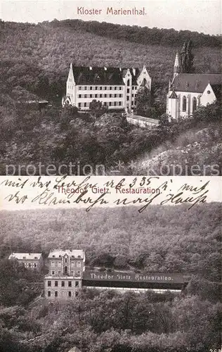 AK / Ansichtskarte Kloster_Marienthal_Rheingau Theodor Gietz Restauration 