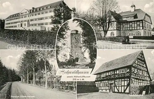 AK / Ansichtskarte Hochwaldhausen_Ilbeshausen Genesungsheim Hotel Felsenmeer Pension Stirm Heuser Taufstein Hochwaldhausen