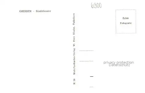 AK / Ansichtskarte Giessen_Lahn Stadttheater Giessen_Lahn