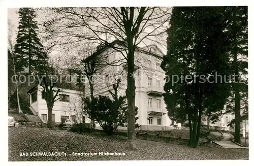 AK / Ansichtskarte Bad_Schwalbach Sanatorium Hilchenhaus Bad_Schwalbach