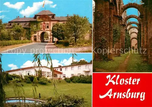 AK / Ansichtskarte Arnsburg_Hessen Kloster Gasthaus Pension Zum Klosterwald Arnsburg Hessen