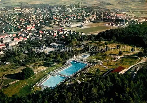 AK / Ansichtskarte Butzbach Fliegeraufnahme Schwimmbad Butzbach