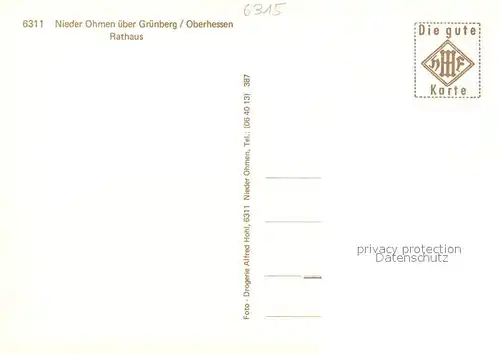 AK / Ansichtskarte Nieder_Ohmen Rathaus 