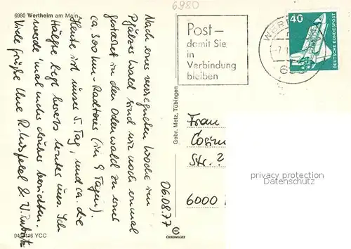 AK / Ansichtskarte Wertheim_Main Stadtansichten Wertheim Main