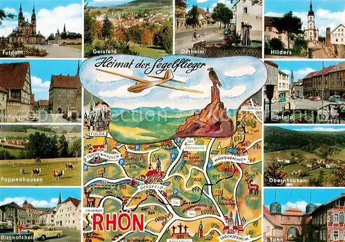 AK / Ansichtskarte Fulda Panoramakarte Tann Huenfeld Ostheim Fulda