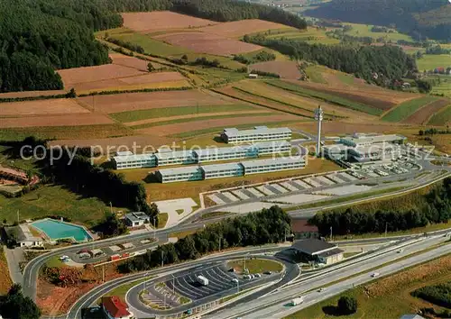 AK / Ansichtskarte Kirchheim_Hessen Motel Center Fliegeraufnahme Kirchheim Hessen