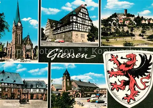 AK / Ansichtskarte Giessen_Lahn Gleiberg Neues Schloss Bahnhof Schiffenberg Johanniskirche Giessen_Lahn