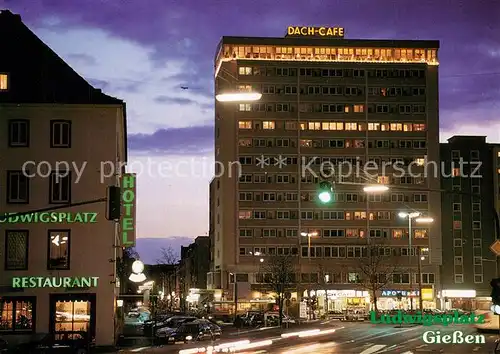 AK / Ansichtskarte Giessen_Lahn Dach Cafe Ludwigsplatz Giessen_Lahn