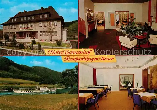AK / Ansichtskarte Reinhardshagen Hotel Sonnenhof Haus an der Weser Reinhardshagen