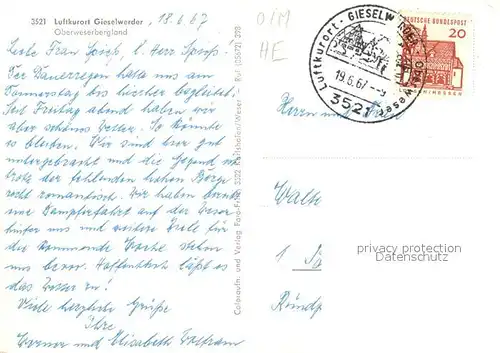 AK / Ansichtskarte Gieselwerder Panoramen Gieselwerder