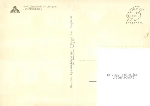 AK / Ansichtskarte Zwingenberg_Bergstrasse Jugendherberge Zwingenberg_Bergstrasse