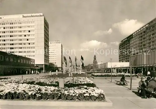 AK / Ansichtskarte Dresden Die Interhotels Koenigstein und Lilienstein in der Prager Strasse Dresden