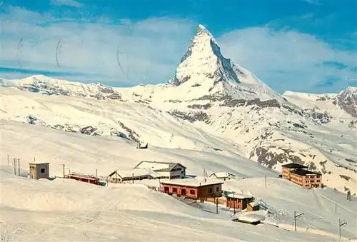 AK / Ansichtskarte Zermatt_VS Riffelberg mit Matterhorn Zermatt_VS