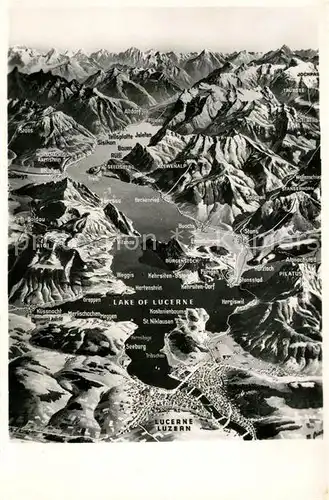 AK / Ansichtskarte Luzern_LU Panoramakarte Luzern_LU