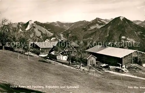 AK / Ansichtskarte Rosenheim_Bayern Hohe Asten mit Heuberg Kranzhorn und Spitzstein Rosenheim Bayern
