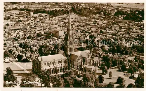 AK / Ansichtskarte Salisbury_Wiltshire Cathedral Air view 