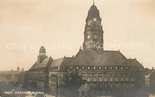 AK / Ansichtskarte Dresden Rathaus Dresden