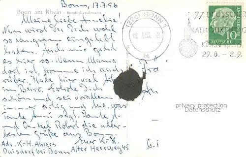 AK / Ansichtskarte Bonn_Rhein Bundeskanzleramt Bonn_Rhein