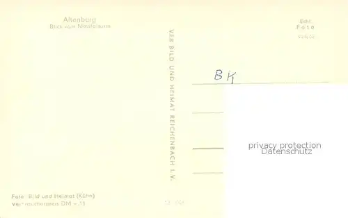 AK / Ansichtskarte Altenburg_Thueringen Blick vom Nikolaiturm Altenburg Thueringen