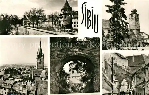 AK / Ansichtskarte Sibiu_Hermannstadt Schloss Kirche Tor Treppe Sibiu_Hermannstadt