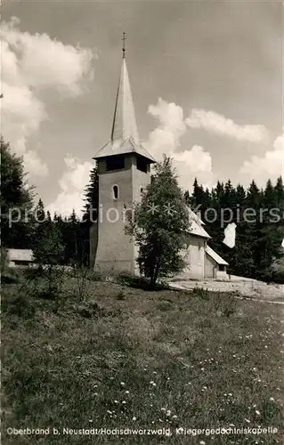 AK / Ansichtskarte Oberbraend Kriegergedaechtniskapelle Oberbraend