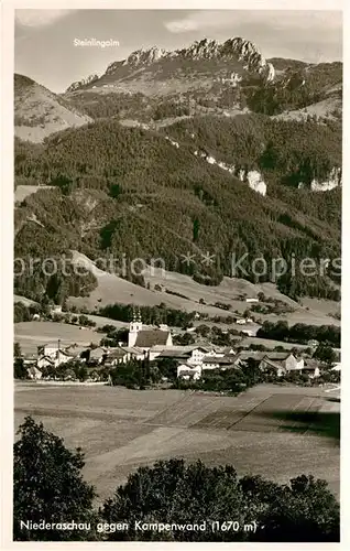 AK / Ansichtskarte Niederaschau_Chiemgau mit Kampenwand Niederaschau Chiemgau