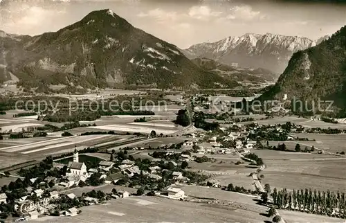 AK / Ansichtskarte Flintsbach_Inn mit Kranzhorn und Kaiser Flintsbach Inn