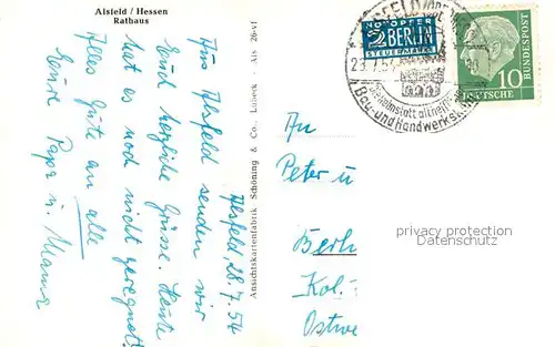 AK / Ansichtskarte Alsfeld Rathaus Alsfeld