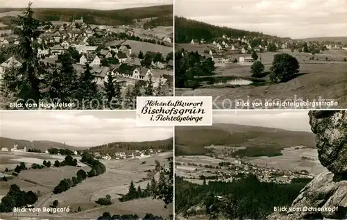 AK / Ansichtskarte Bischofsgruen Blick vom Huegelelsen von der Fichtelgebirgsstrasse vom Bergcafe vom Ochsenkopf Bischofsgruen