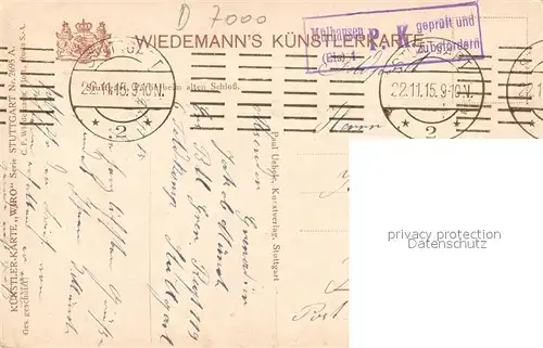 AK / Ansichtskarte Verlag_Wiedemann_WIRO_Nr. 2695 A Stuttgart Altes Schloss 