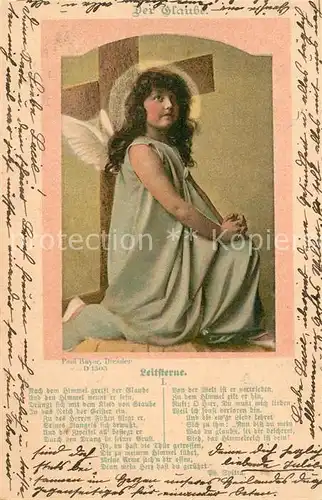 AK / Ansichtskarte Engel Glaube Gedicht Leitsterne Philipp Spitta 