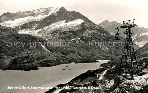 AK / Ansichtskarte Seilbahn Stubach Tauernmoossee Hohe Riffel Totenkopf Eiskoegele Seilbahn