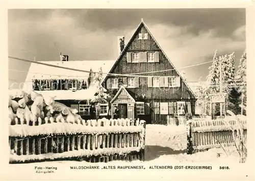 AK / Ansichtskarte Altenberg_Erzgebirge Waldschaenke Altes Raupennest Altenberg Erzgebirge