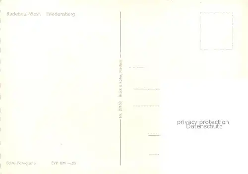 AK / Ansichtskarte Radebeul Friedensburg Radebeul