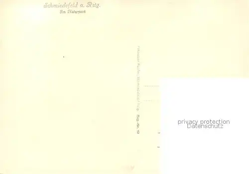 AK / Ansichtskarte Schmiedefeld_Rennsteig Im Naturpark Schmiedefeld_Rennsteig