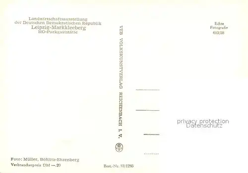 AK / Ansichtskarte Markkleeberg HO Parkgaststaette Markkleeberg