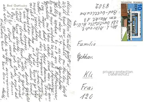 AK / Ansichtskarte Bad_Gottleuba Berggiesshuebel Am Markt Bad