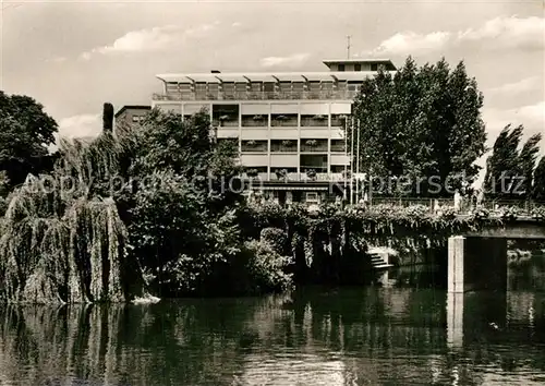 AK / Ansichtskarte Heilbronn_Neckar Neckarpartie mit Friedrich Ebert Bruecke Heilbronn Neckar