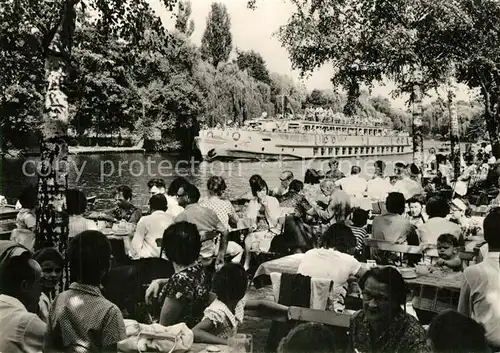 AK / Ansichtskarte Mueggelheim_Berlin Gaststaette Neu Helgoland Fahrgastschiff Mueggelheim Berlin