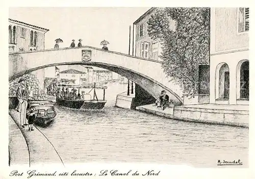 AK / Ansichtskarte Port_Grimaud Le coche au Canal du Nord Port Grimaud