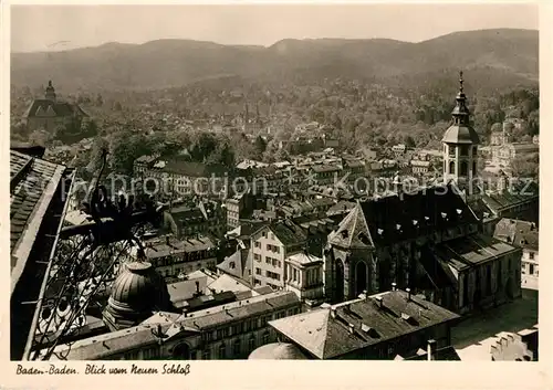 AK / Ansichtskarte Baden Baden Blick vom Neuen Schloss Baden Baden
