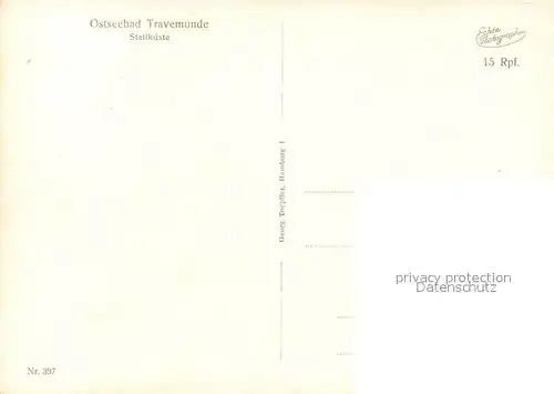 AK / Ansichtskarte Travemuende_Ostseebad Steilkueste Travemuende_Ostseebad