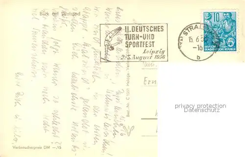 AK / Ansichtskarte Stralsund_Mecklenburg_Vorpommern Ansicht vom Meer aus Stralsund_Mecklenburg