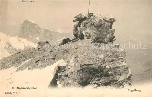 AK / Ansichtskarte Engelberg_OW Grosser Spannortgipfel Gebirgspanorama Engelberg OW