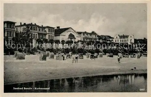 AK / Ansichtskarte Bansin_Ostseebad Strand Kurhaussaal Bansin_Ostseebad
